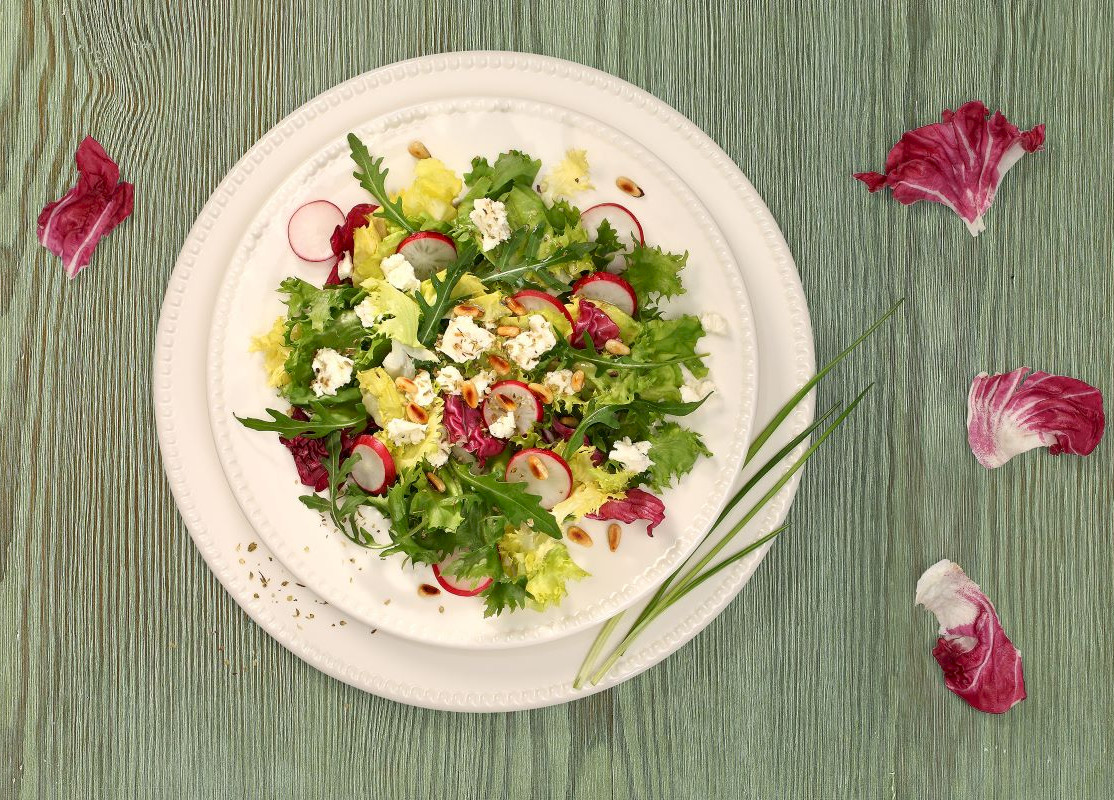 Active with cheese and radish